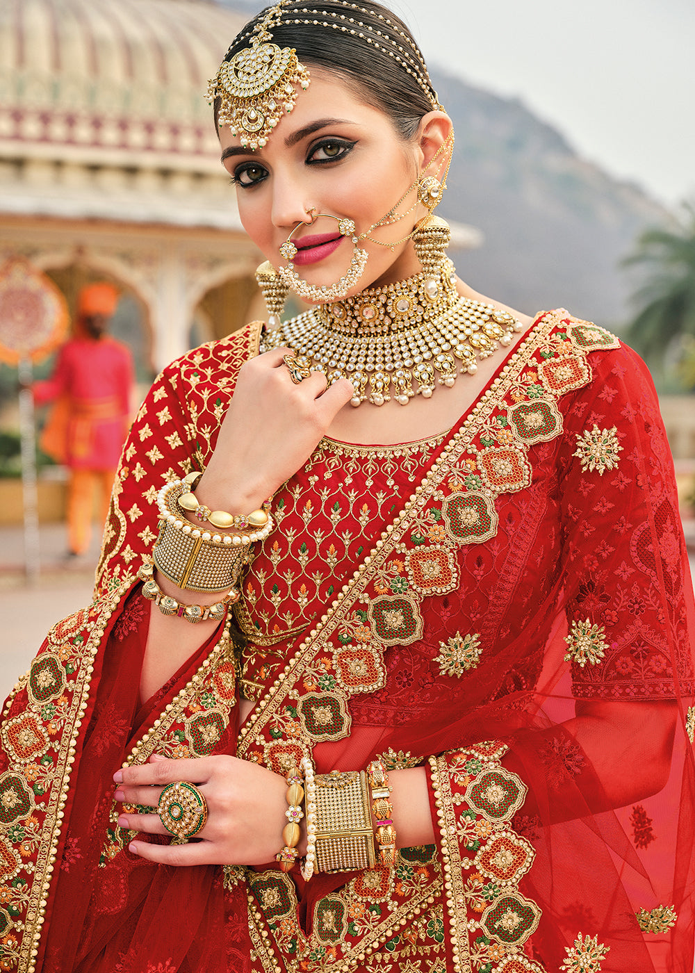 Bride in traditional Pakistani wedding dress - Asim Studio, Toba Tek Singh